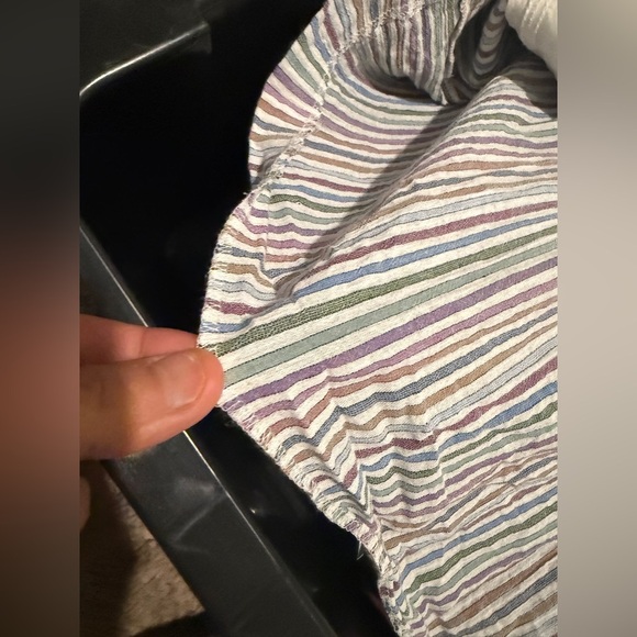 Madewell Striped Crewneck Button Front Tiered Mini Dress Size Medium - Picture 11 of 11